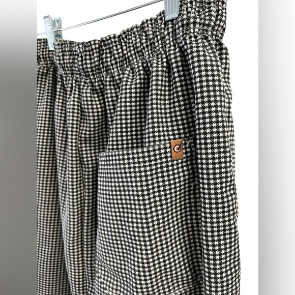 Black and white plaid straight leg chef pants - Picture 4 of 6